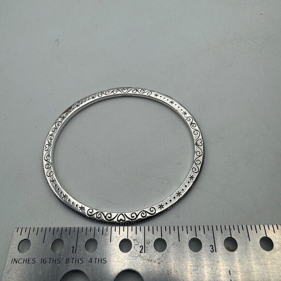 Silver Inspirational Bangle Bracelet Embossed Message Lord Let Me Be A Teacher - Picture 5 of 8